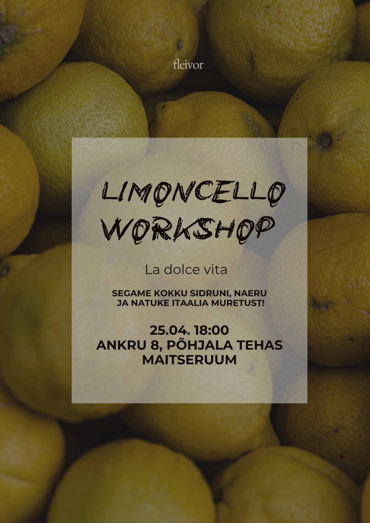 From the kitchen to the skin workshop 07.03.